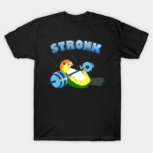 Stronk White bellied caique Fitness Parrot Workout T-Shirt